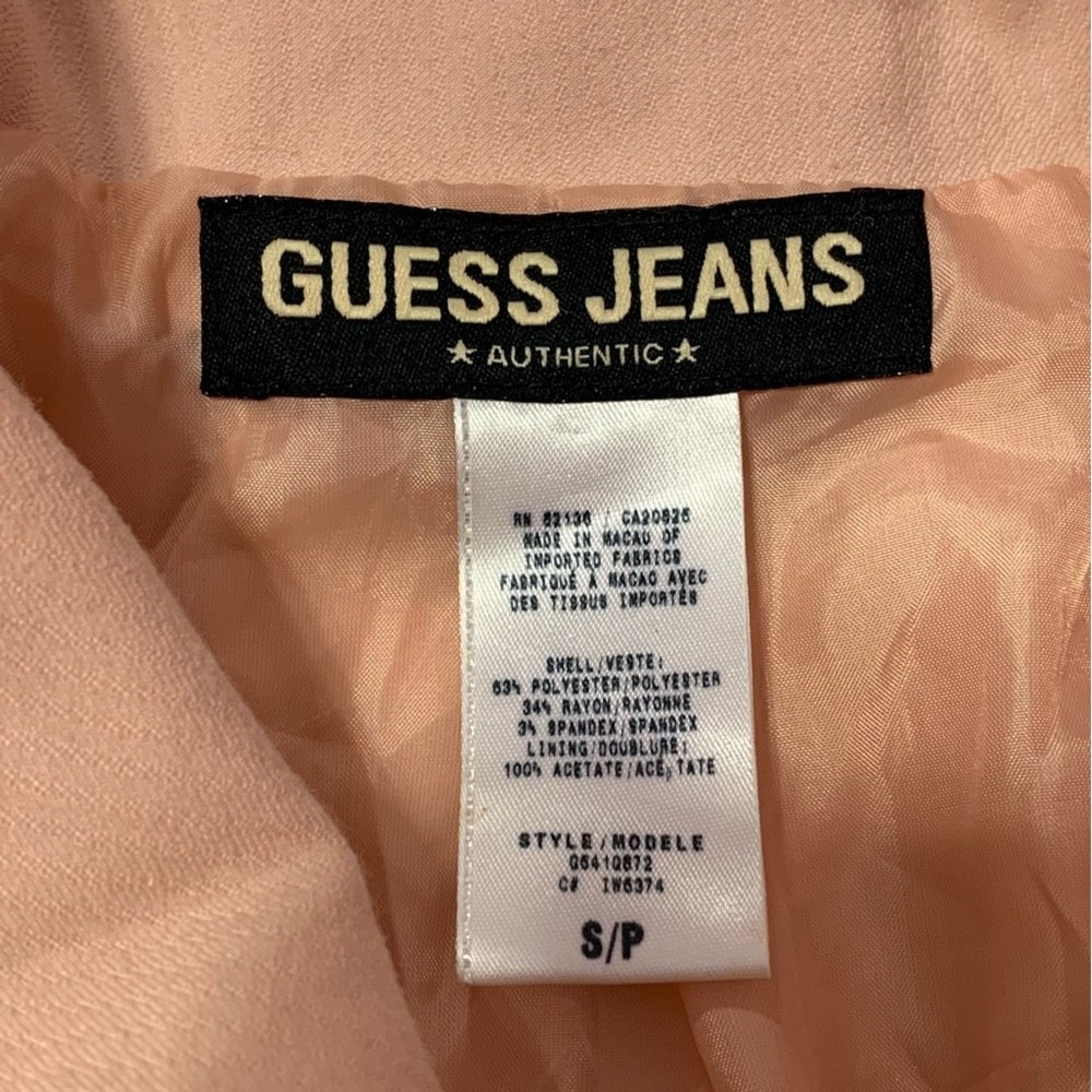 VTG Y2K Guess Blush Pink Blazer Jacket S - Picture 3 of 16